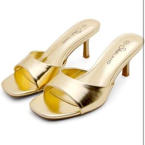 Gold Women Heels